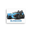 Load image into Gallery viewer, Slingmode Caricature Canvas Wall Art | 2023 R Miami Blue Fade Polaris Slingshot®