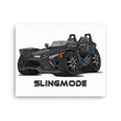 Load image into Gallery viewer, Slingmode Caricature Canvas Wall Art | 2023 R Graphite Blue Polaris Slingshot®