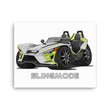 Load image into Gallery viewer, Slingmode Caricature Canvas Wall Art | 2023 R Lime Dream Polaris Slingshot®