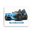 Load image into Gallery viewer, Slingmode Caricature Canvas Wall Art | 2023 R Miami Blue Fade Polaris Slingshot®
