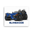 Load image into Gallery viewer, Slingmode Caricature Canvas Wall Art | 2023 SLR Cobalt Blue Fade Polaris Slingshot®