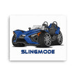 Load image into Gallery viewer, Slingmode Caricature Canvas Wall Art | 2023 SL Cobalt Blue Polaris Slingshot®