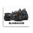 Load image into Gallery viewer, Slingmode Caricature Canvas Wall Art | 2023 R Graphite Blue Polaris Slingshot®
