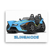 Load image into Gallery viewer, Slingmode Caricature Canvas Wall Art | 2023 R Miami Blue Fade Polaris Slingshot®
