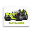 Load image into Gallery viewer, Slingmode Caricature Canvas Wall Art | 2023 SL Neon Lime Polaris Slingshot®