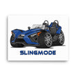 Load image into Gallery viewer, Slingmode Caricature Canvas Wall Art | 2023 SL Cobalt Blue Polaris Slingshot®