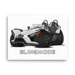 Load image into Gallery viewer, Slingmode Caricature Canvas Wall Art | 2023 S Moonlight White Polaris Slingshot®