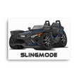Load image into Gallery viewer, Slingmode Caricature Canvas Wall Art | 2023 R Graphite Blue Polaris Slingshot®