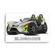 Load image into Gallery viewer, Slingmode Caricature Canvas Wall Art | 2023 R Lime Dream Polaris Slingshot®