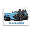 Load image into Gallery viewer, Slingmode Caricature Canvas Wall Art | 2023 R Miami Blue Fade Polaris Slingshot®