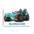 Load image into Gallery viewer, Slingmode Caricature Canvas Wall Art | 2023 R Pacific Teal Fade Polaris Slingshot®