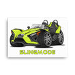 Load image into Gallery viewer, Slingmode Caricature Canvas Wall Art | 2023 SL Neon Lime Polaris Slingshot®