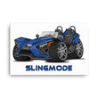 Load image into Gallery viewer, Slingmode Caricature Canvas Wall Art | 2023 SL Cobalt Blue Polaris Slingshot®
