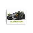 Load image into Gallery viewer, Slingmode Caricature Canvas Wall Art | 2018 SLR Ghost Gray Lime Green Polaris Slingshot®