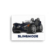 Load image into Gallery viewer, Slingmode Caricature Canvas Wall Art | 2021 SL Midnight Blue Polaris Slingshot®