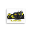 Load image into Gallery viewer, Slingmode Caricature Canvas Wall Art | 2019 SLR Icon Daytona Yellow Polaris Slingshot®