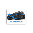 Load image into Gallery viewer, Slingmode Caricature Canvas Wall Art | 2018 SLR Electric Blue Polaris Slingshot®