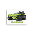 Load image into Gallery viewer, Slingmode Caricature Canvas Wall Art | 2022 R Liquid Lime Fade Polaris Slingshot®