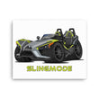 Load image into Gallery viewer, Slingmode Caricature Canvas Wall Art | 2018 SLR Ghost Gray Lime Green Polaris Slingshot®