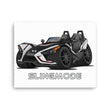 Load image into Gallery viewer, Slingmode Caricature Canvas Wall Art | 2017 SLR Turbo Silver Polaris Slingshot®
