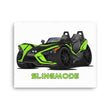 Load image into Gallery viewer, Slingmode Caricature Canvas Wall Art | 2019 SLR Icon Envy Green Polaris Slingshot®