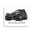 Load image into Gallery viewer, Slingmode Caricature Canvas Wall Art | 2019 GT Black Crystal Polaris Slingshot®
