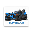 Load image into Gallery viewer, Slingmode Caricature Canvas Wall Art | 2018 SLR Electric Blue Polaris Slingshot®