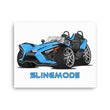 Load image into Gallery viewer, Slingmode Caricature Canvas Wall Art | 2022 SL Miami Blue Polaris Slingshot®
