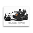 Load image into Gallery viewer, Slingmode Caricature Canvas Wall Art | 2019 S White Lightning Polaris Slingshot®
