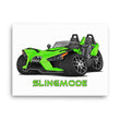 Load image into Gallery viewer, Slingmode Caricature Canvas Wall Art | 2019 SL Icon Envy Green Polaris Slingshot®