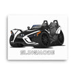 Load image into Gallery viewer, Slingmode Caricature Canvas Wall Art | 2019 SLR Icon Monument White Polaris Slingshot®