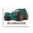 Load image into Gallery viewer, Slingmode Caricature Canvas Wall Art | 2020 GT LE Fairway Green Polaris Slingshot®