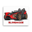 Load image into Gallery viewer, Slingmode Caricature Canvas Wall Art | 2022 Signature LE Crimson Forge Polaris Slingshot®