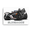 Load image into Gallery viewer, Slingmode Caricature Canvas Wall Art | 2017 SLR Turbo Silver Polaris Slingshot®