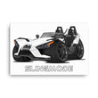 Load image into Gallery viewer, Slingmode Caricature Canvas Wall Art | 2019 S White Lightning Polaris Slingshot®