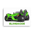 Load image into Gallery viewer, Slingmode Caricature Canvas Wall Art | 2019 SL Icon Envy Green Polaris Slingshot®