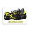 Load image into Gallery viewer, Slingmode Caricature Canvas Wall Art | 2019 SLR Icon Daytona Yellow Polaris Slingshot®