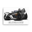 Load image into Gallery viewer, Slingmode Caricature Canvas Wall Art | 2019 SLR Icon Monument White Polaris Slingshot®