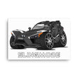 Load image into Gallery viewer, Slingmode Caricature Canvas Wall Art | 2019 GT Black Crystal Polaris Slingshot®