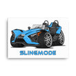 Load image into Gallery viewer, Slingmode Caricature Canvas Wall Art | 2022 SL Miami Blue Polaris Slingshot®