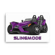 Load image into Gallery viewer, Slingmode Caricature Canvas Wall Art | 2018 SL Icon Midnight Purple Polaris Slingshot®