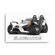Load image into Gallery viewer, Slingmode Caricature Canvas Wall Art | 2018 SL Icon Monument White Polaris Slingshot®