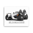 Load image into Gallery viewer, Slingmode Caricature Canvas Wall Art | 2018 SL Icon Monument White Polaris Slingshot®