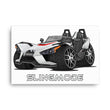 Load image into Gallery viewer, Slingmode Caricature Canvas Wall Art | 2016.5 SL Turbo Silver Polaris Slingshot®