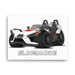 Load image into Gallery viewer, Slingmode Caricature Canvas Wall Art | 2016.5 SL LE White Pearl Polaris Slingshot®