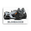 Load image into Gallery viewer, Slingmode Caricature Canvas Wall Art | 2016 Base Gray Metallic Polaris Slingshot®