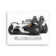 Load image into Gallery viewer, Slingmode Caricature Canvas Wall Art | 2019 SL Icon Monument White Polaris Slingshot®