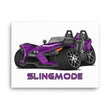 Load image into Gallery viewer, Slingmode Caricature Canvas Wall Art | 2018 SL Icon Midnight Purple Polaris Slingshot®