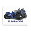 Load image into Gallery viewer, Slingmode Caricature Canvas Wall Art | 2018 SL Navy Blue Polaris Slingshot®