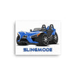 Load image into Gallery viewer, Slingmode Caricature Canvas Wall Art | 2016.5 SL LE Blue Fire Polaris Slingshot®